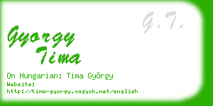 gyorgy tima business card