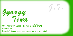 gyorgy tima business card